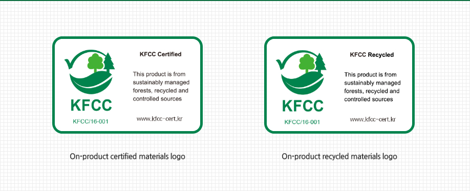 제품용 인증원료 로고, 제품용 재활용 원료 로고